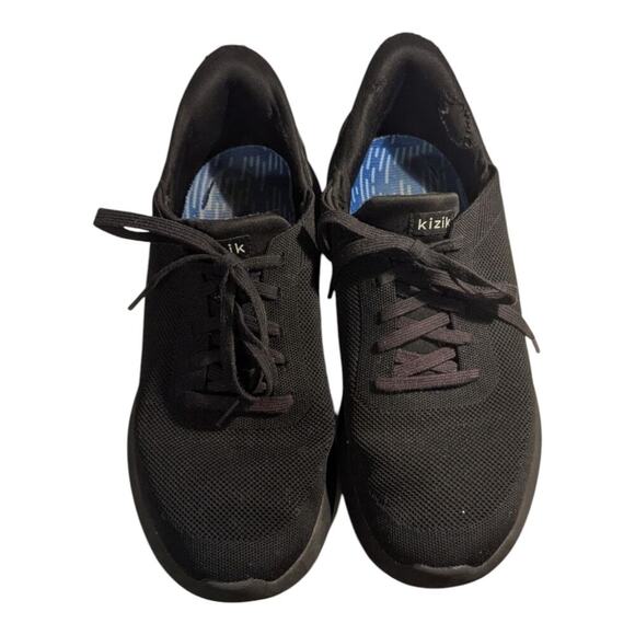 Kizik Athens Athletic Shoes Mens Sz 13 Womens Sz 14.5 Black Blackout Slip On - Picture 3 of 11